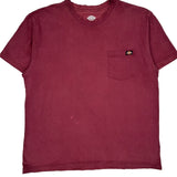 Dickies T-Shirt - XL Burgundy Cotton