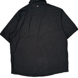 Dickies Pinstripe Short Sleeve Shirt - XL Black Cotton