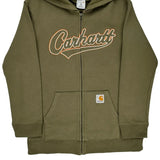 Age 10-12 Carhartt Hoodie - Medium Green Cotton Blend