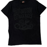 National Harley-Davidson Flat Track Races Harley Davidson Graphic T-Shirt - Medium Black Cotton