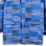 Age 14-16 Columbia Striped Jacket - Large Blue Nylon