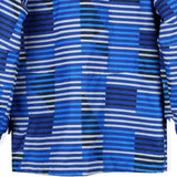 Age 14-16 Columbia Striped Jacket - Large Blue Nylon