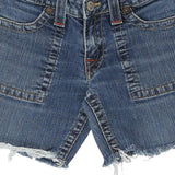 Made in USA Tony True Religion Denim Shorts - 28W UK 4 Blue Cotton