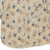 Guess Floral Short Sleeve Shirt - XL Cream Viscose