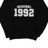 Gildan Graphic Sweatshirt - Medium Black Cotton Blend