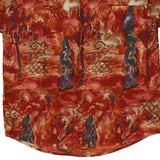 Unbranded Graphic Short Sleeve Shirt - Large Red Cotton Blend