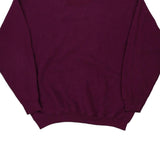 Made in USA Blank Ultra Fleece Sweatshirt - Large Purple Cotton Blend