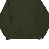 Blank Jerzees Sweatshirt - Large Khaki Cotton Blend