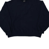 Blank Fruit Of The Loom Sweatshirt - Large Navy Cotton Blend