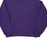Made in USA Blank Cheetah Sweatshirt - Small Purple Cotton Blend