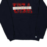 Made in USA USA Swimming Discus Athletic Sweatshirt - Large Navy Cotton Blend