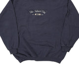 Minocqua Port & Company Sweatshirt - XL Blue Cotton Blend