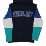 Age 11-12 Everlast Spellout Hoodie - Medium Navy Cotton
