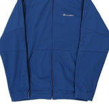 Age 11-12 Champion Track Jacket - Large Blue Polyester