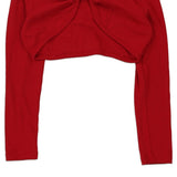 Disney Cropped Cardigan - Small Red Cotton
