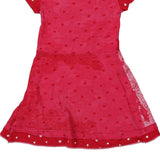 Age 9-10 Desigual Polka Dot Mini Dress - Medium Pink Cotton