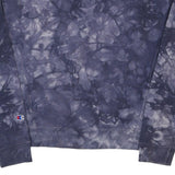 Reverse Weave Age 12-13 Champion Tie-Dye Sweatshirt - Small Blue Cotton