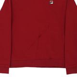 Age 14 Fila Sweatshirt - Large Red Cotton Blend