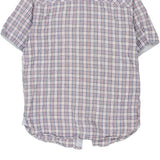 Rifle Checked Short Sleeve Shirt - Large White Cotton