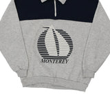 Made in USA Monterey Magic Collared 1/4 Zip - Large Grey Cotton Blend