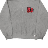 Russell Athletic 1/4 Zip - Medium Grey Cotton Blend