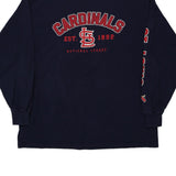 St. Louis Cardinals Mlb Long Sleeve T-Shirt - XL Navy Cotton