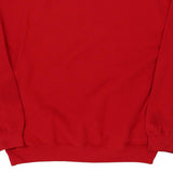 Gildan Sweatshirt - Large Red Cotton Blend
