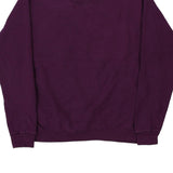 Gildan Sweatshirt - Large Purple Cotton Blend