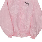 Made in USA Pink Ladies Cruisin Usa Varsity Jacket - Medium Pink Nylon Blend