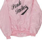 Made in USA Pink Ladies Cruisin Usa Varsity Jacket - Medium Pink Nylon Blend