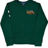 Age 10-12 Polo Players Polo By Ralph Lauren Graphic Sweatshirt - Medium Green Cotton