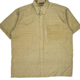 Southern Checked Short Sleeve Shirt - XL Yellow Polyester Blend