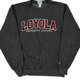 Loyola University Chicago Champion College Sweatshirt - Medium Grey Cotton Blend
