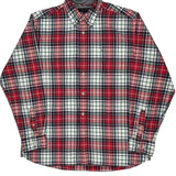 Tommy Hilfiger Checked Shirt - Large Green Cotton