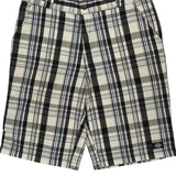Dickies Checked Cargo Shorts - 30W 11L Black & White Cotton