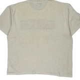 Hanes Single Stitch T-Shirt - XL Cream Cotton Blend