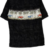 Batik Bay Graphic Hawaiian Shirt - Small Black Viscose