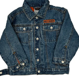Age 4 Motorcycles Harley Davidson Graphic Denim Jacket - 2XS Blue Denim