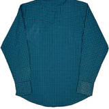 Wrangler Checked Shirt - Medium Blue Cotton Blend