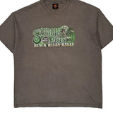 Sturgis 2018 Black Hills Rally Hot Leathers Graphic T-Shirt - 2XL Gray Cotton