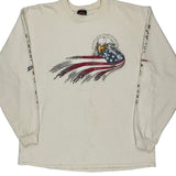 Hansen Harley Davidson Manitowoc Wisconsin Harley Davidson Graphic Long Sleeve T-Shirt - 2XL Cream Cotton