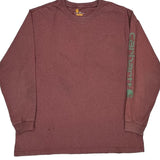 Carhartt Long Sleeve T-Shirt - 2XL Burgundy Cotton