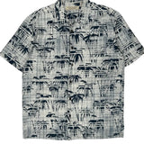 Islan Republic Hawaiian Shirt - Large Blue Cotton Blend