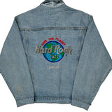 London Hard Rock Cafe Graphic Denim Jacket - Small Light Wash Cotton