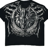 Liquid Blue Graphic T-Shirt - 4XL Black Cotton