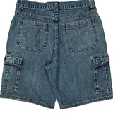 Wrangler Cargo Shorts - 33W 9L Blue Cotton