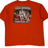 Washington, Dc Harley Davidson Graphic T-Shirt - 2XL Orange Cotton