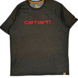 Carhartt T-Shirt - Large Grey Polyester