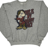 Hanes Cartoon Sweatshirt - Large Grey Cotton Blend