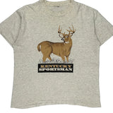 Single Stitch Unbranded Graphic T-Shirt - Large Beige Cotton